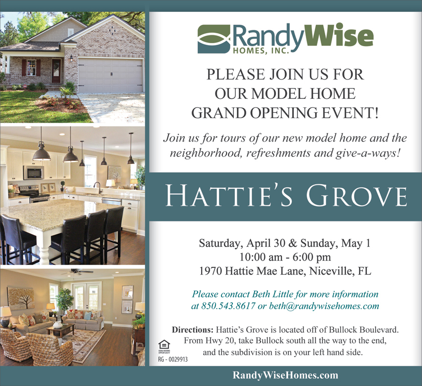 Hattie's Grove Model Home Grand Opening Poster