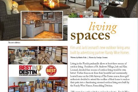 Scan of Inside the Gates publication page featuring Randy Wise Remodeling