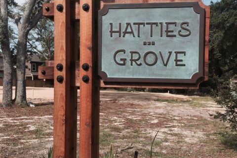 Hattie's Grove Entry Sign