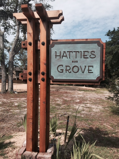 Hattie's Grove Entry Sign