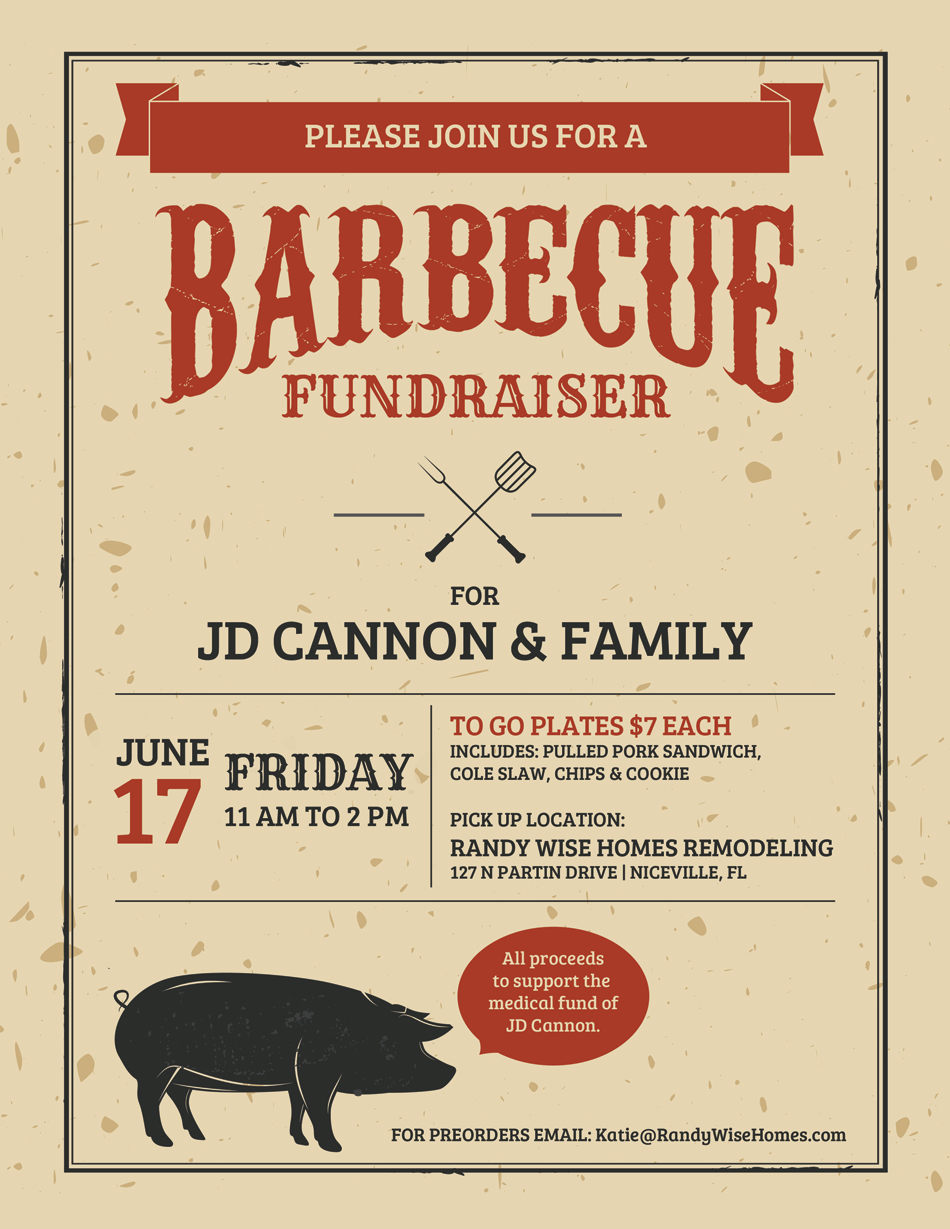 Barbecue Fundraiser Poster