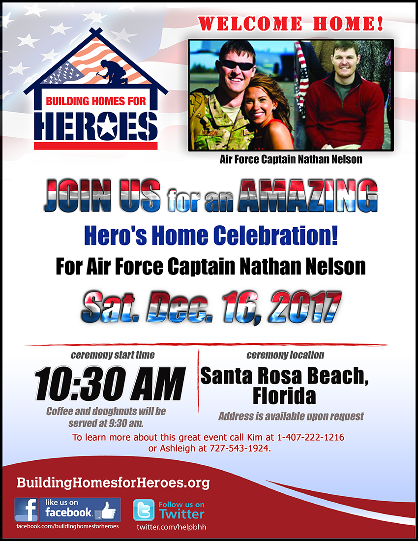Building Homes For Heroes poster for Captain Nathan Nelson