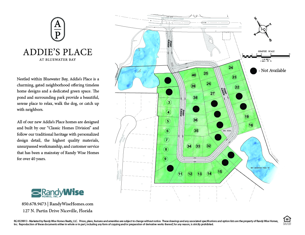 Site Map of Addie's Place Availability
